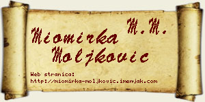 Miomirka Moljković vizit kartica